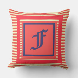 Monogram F Family Crest Initial Kudde