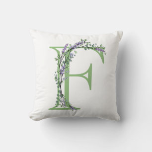 Monogram F Lavender Eucalyptus Kudde