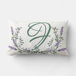 Monogram F Lavender Eucalyptus Lumbarkudde