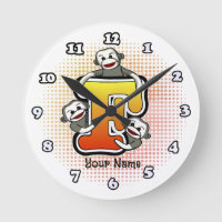 Monogram F Sock monkey klocka