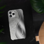 Monogram Falska Diamant Silver Bling<br><div class="desc">Eventuell glitter eller diamanter i designen är foton och simulerade.</div>