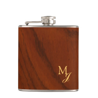 Monogram Falskt Trä Fickplunta