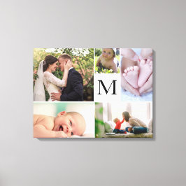Monogram familjefärg Fotokollagegalleri Canvastryck
