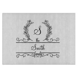 Monogram Familjenamn Script teckensnitt Löv