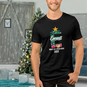 Monogram-familjens jul i Namn - första början T Shirt