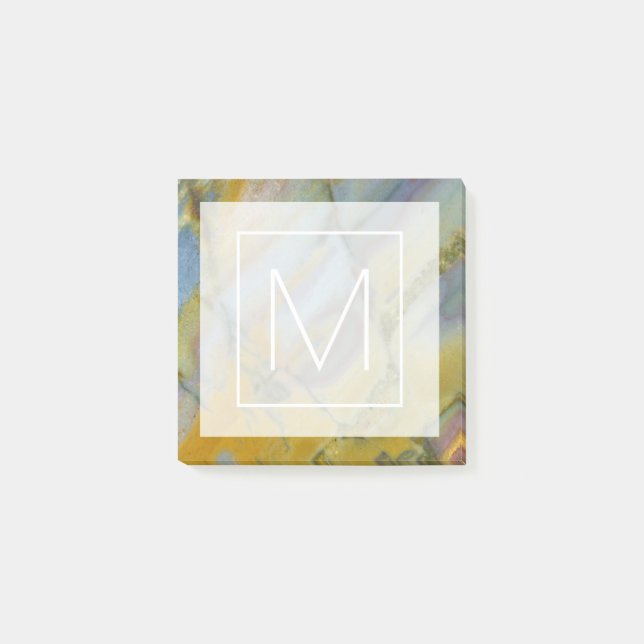 Monogram | Färgglada Crayola Jasper Post-it Block (Framsida)