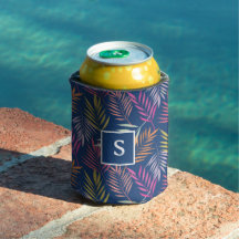 Monogram färgglada tropiska palmlöv