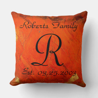 Monogram Faux Finish Mönster Kudde