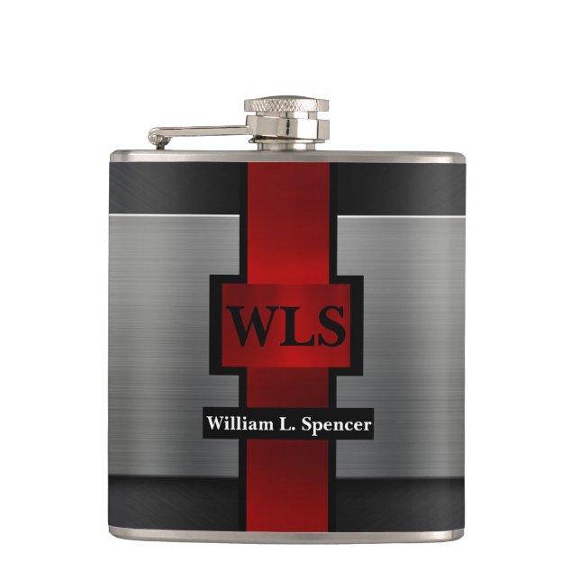 Monogram Faux Metall vinyl Wrappask Fickplunta (Framsidan)