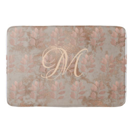 Monogram Faux Ro Guld mönster Bath Mat Badrumsmatta