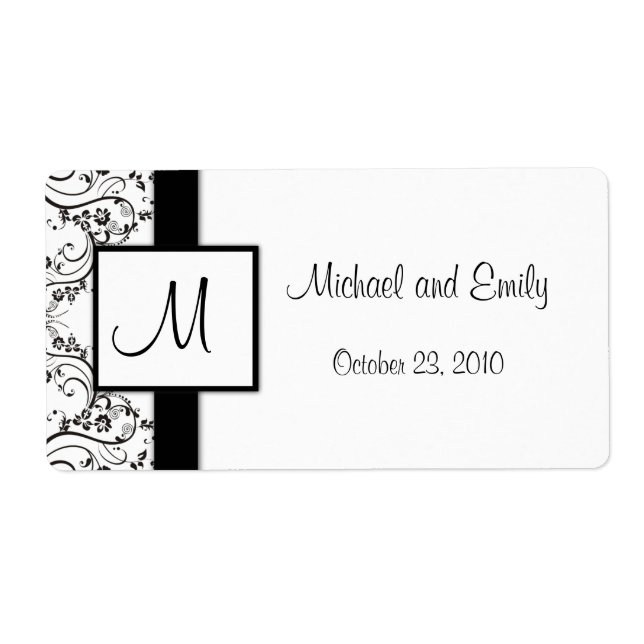 Monogram-favoritetiketter Fraktsedel (Framsidan)