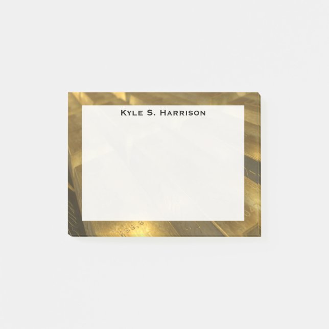 Monogram Feng Shui Guldklimpar Rikedom Post-it Block (Framsida)