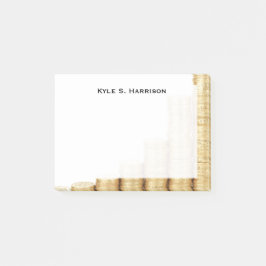 Monogram Feng Shui ökar rikedomen i Guld Mynt Post-it Block