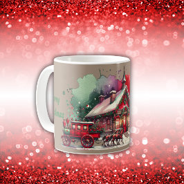 Monogram Festive Vintage jul på brunt | Kaffemugg