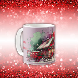 Monogram festlig julhelg på lilac | kaffemugg