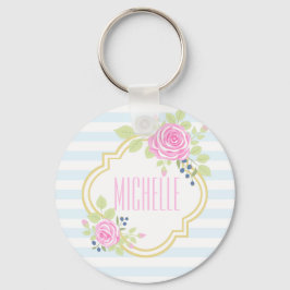 Monogram Finare Rosa ros Blueberry Keychain Nyckelring