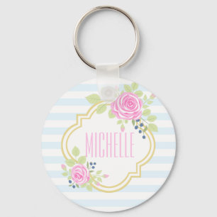 Monogram Finare Rosa ros Blueberry Keychain Nyckelring