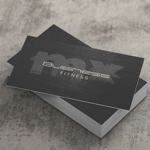 Monogram Fitness för professionell Scratched Mörk Visitkort