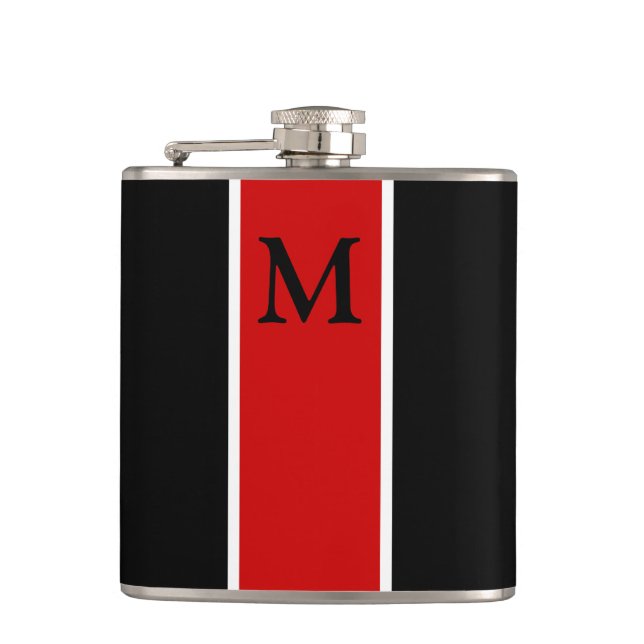 Monogram Flask Groomsman Gift Fickplunta (Framsidan)