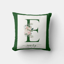 Monogram Floral Letter C Kudde