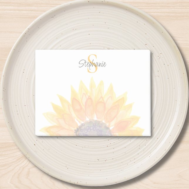 Monogram Floral Post-it Block (Skapare uppladdad)