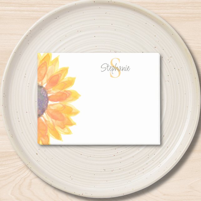 Monogram Floral Post-it Block (Skapare uppladdad)