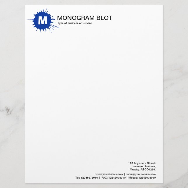 Monogram Flot - flottan Brevhuvud (Framsida)