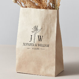 Monogram Flower Personligt bröllp Bag Stämpel