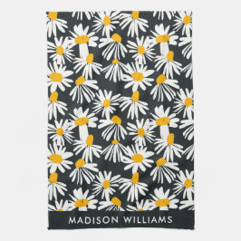 Monogram Flowers Elegant Snyggt Kitchen Towel Kökshandduk