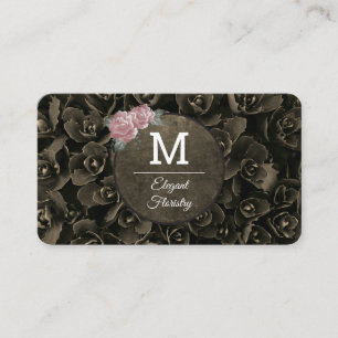 Monogram Flowers Florist Visitkort