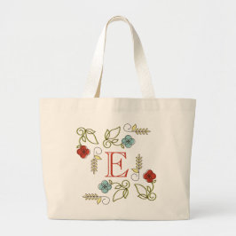 Monogram Flowers Jumbo Tote Bag Jumbo Tygkasse