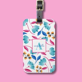 Monogram Folk Art Blommönster Bagagebricka