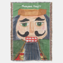 Monogram folk art Hand plockade nutcracker soldat