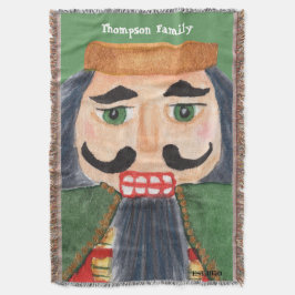 Monogram folk art Hand plockade nutcracker soldat Filt