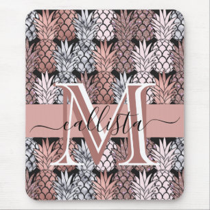 Monogram för ananas vid den moderna Rosan Ro Guld Musmatta