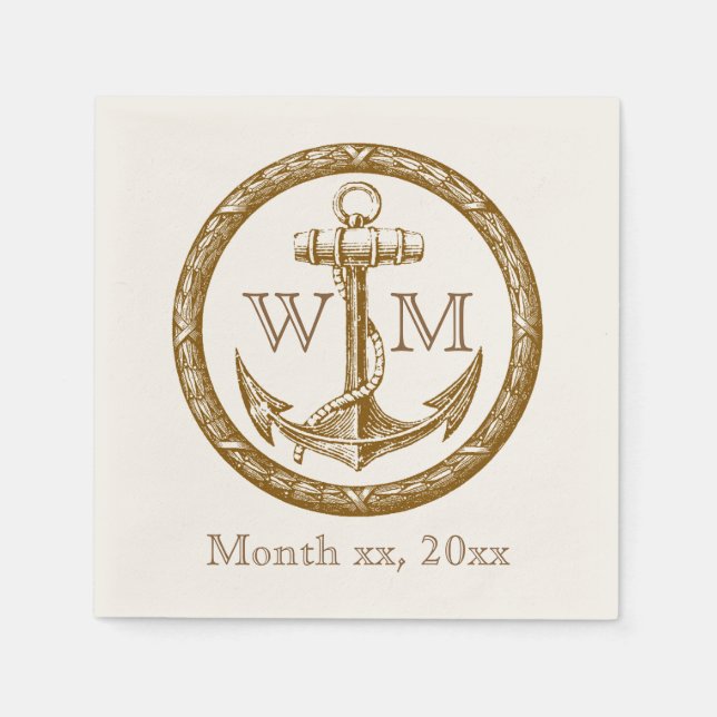 Monogram för andningsskydd pappersservett (Framsidan)