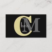 Monogram för anpassade Gult Affärskort