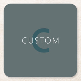 Monogram för Anpassadet snyggt Underlägg Papper Kvadrat