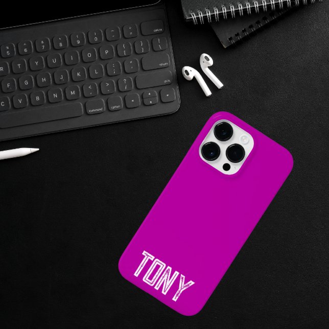 Monogram för anpassat namn för solid Magenta (Skapare uppladdad)