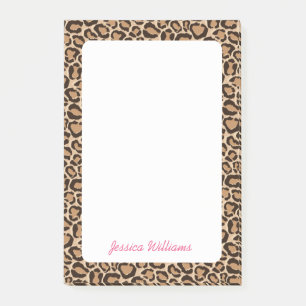 Monogram för Anpassningsbar av leopard Post-it Block