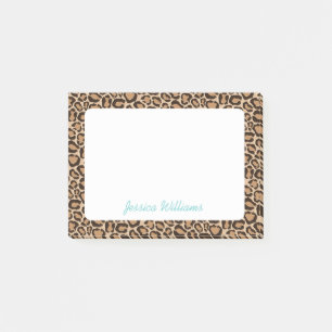 Monogram för Anpassningsbar av leopard Post-it Block