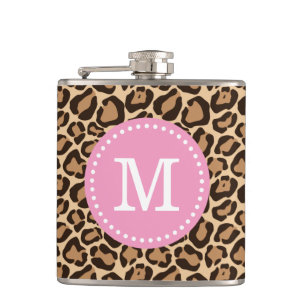 Monogram för Anpassningsbar av rosa och leopard Fickplunta