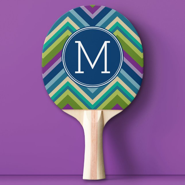 Monogram för Anpassningsbar för färglös Chevron Mö Pingisracket (Custom Ping Pong Paddle)
