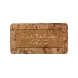 Monogram för Anpassningsbar för målbröllop i vinta Adressetikett