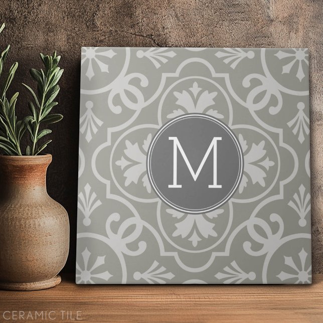 Monogram för Anpassningsbarna Mönster Kakelplatta (Custom Tile)