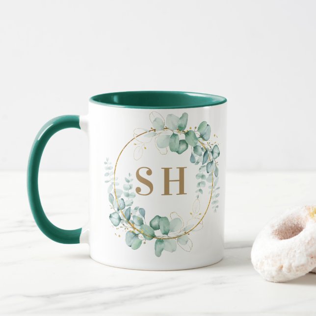 Monogram för Anpassningsbarna vid Botaniska Guld f Mugg (Med munk)