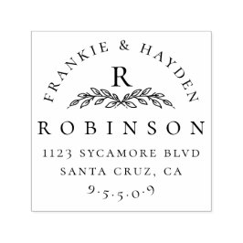 Monogram för anpassningsbarnas Elegant | BRÖLLOP R Självfärgande Stämpel