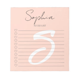 Monogram för att göra Rosa i handskript Anteckningsblock