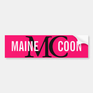 Monogram för avel för Maine Coonkatt Bildekal
