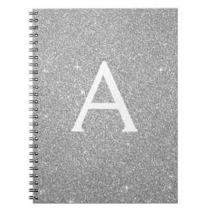 Monogram för bärbara datorer i Luxury Silver Gnist Anteckningsbok
